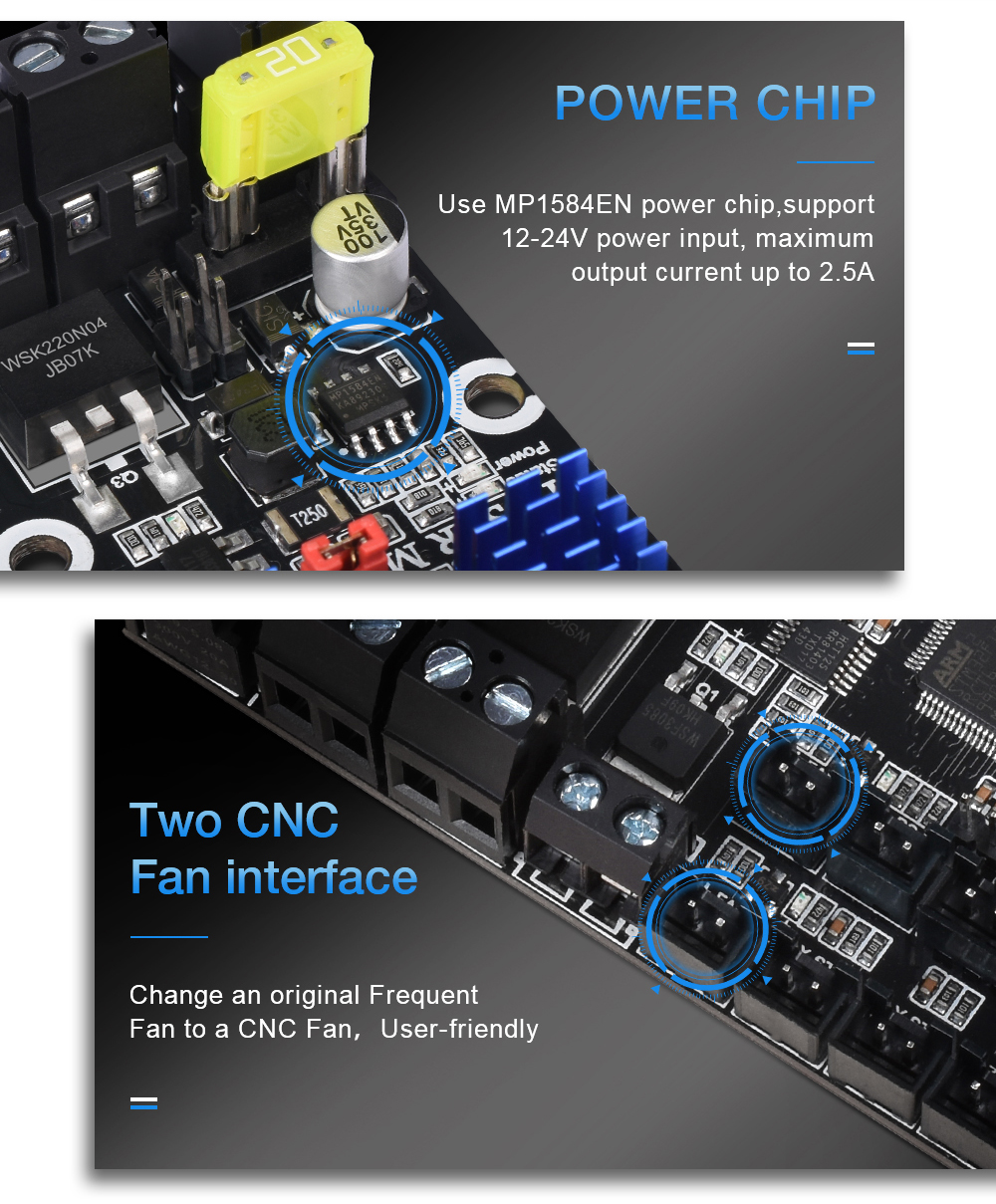 BIGTREETECH SKR MINI E3 V2.0 32bit For Ender 3 - SoluNOiD.dk